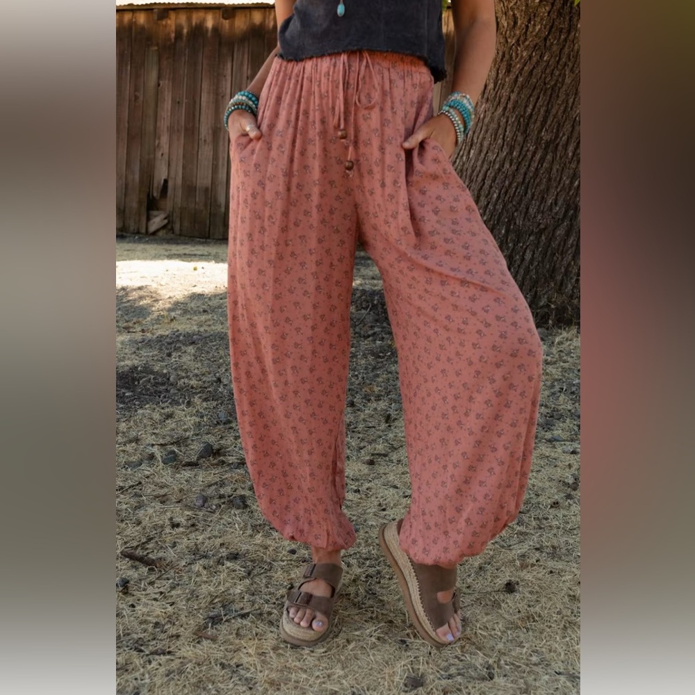 New! Three Bird Nest Emberlyn Women's Wide Leg Pants in Clay size Small